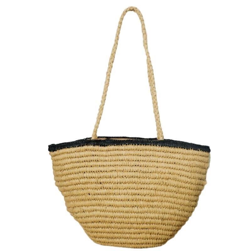 

New high-end straw bag women s large-capacity hand-woven bag seaside vacation beach bag casual women s bag welt zipper хаки
