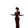 Women's One-Shoulder Slash Neck Halter Dress - Cinched Waist, Slit, New Style 