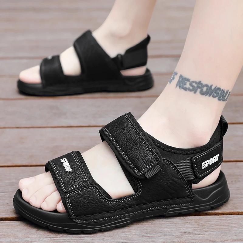 Summer Mens Sandals Fashion Walking Designer Casual Shoes High Quality Outdoor Beach Shoes for Men Driving Sneakers Mocassins