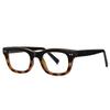 Black Leopard Square Prescription Eyeglasses Shortsighted Hyperopia Progressive Bifocal Optical Frames