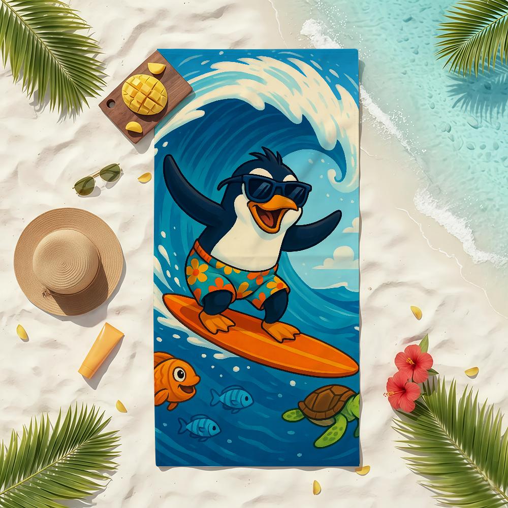 Cartoon Cute Penguin Towel Soft Pool Gift For Travel Gym Shower Camping Quick Dry Sports Beach Towels