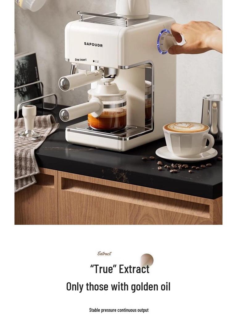 EA39 Halbautomatische Espressomaschine mit Milchaufschäumer und Kaffeemühle