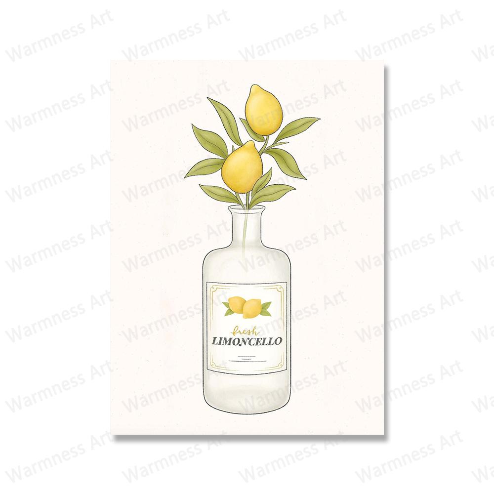 

Liquor Peaches Tequila Vodka Flowers Bar Wall Art Canvas Painting Alcohol Posters and Prints Pictures For Living Room Home Decor No Frame 21*30cm No Frame