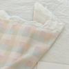 Simple Plaids Head Wrap Hat for Women Soft Lace Trims Headscarf Hat for Female Teens Daily Wear and Social Gatherings