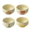 Ceramic Rice Bowl Hand-Painted Bread Fruit Pattern Serving Bowl Microwave Dishwasher Safe Kitchenware for Soup Rice Oatmeal