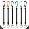 Portable Carabiner Telescopic Spring Rope Anti-rust Anti-drop Buckle Tool (18cm Thick)