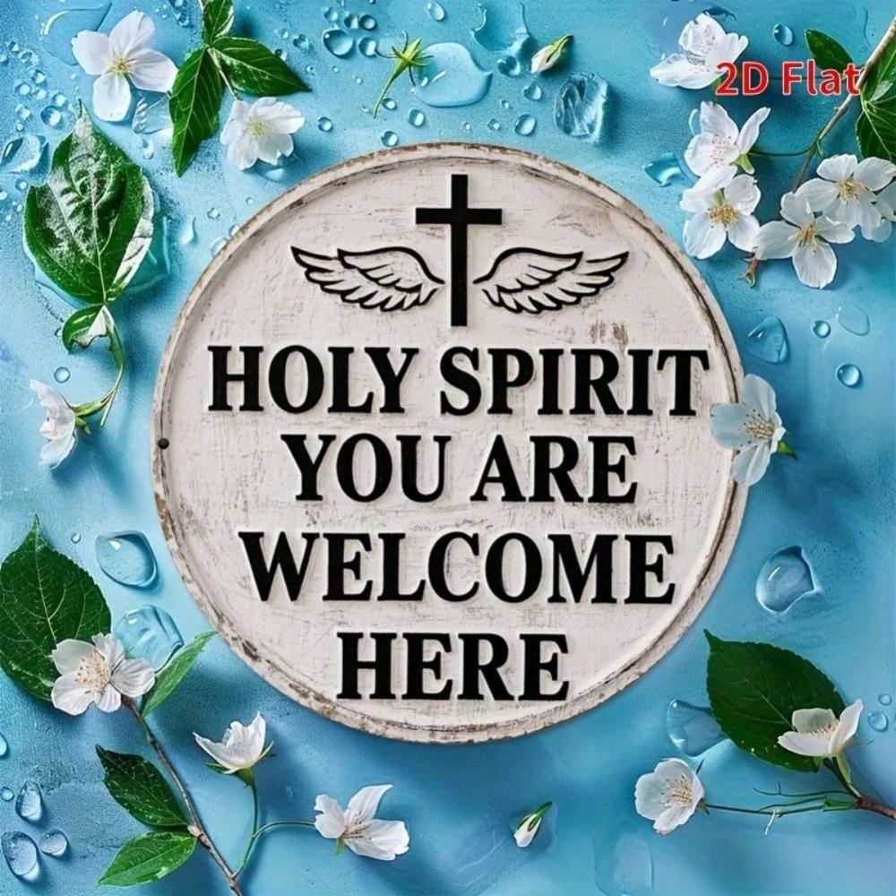 Vintage Holy Spirit Dove Cross Bohemian Metal Wall Art Rustic White Finish Home Decor