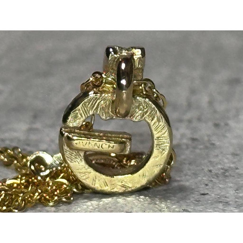 Used Givenchy logo gold necklace [289]