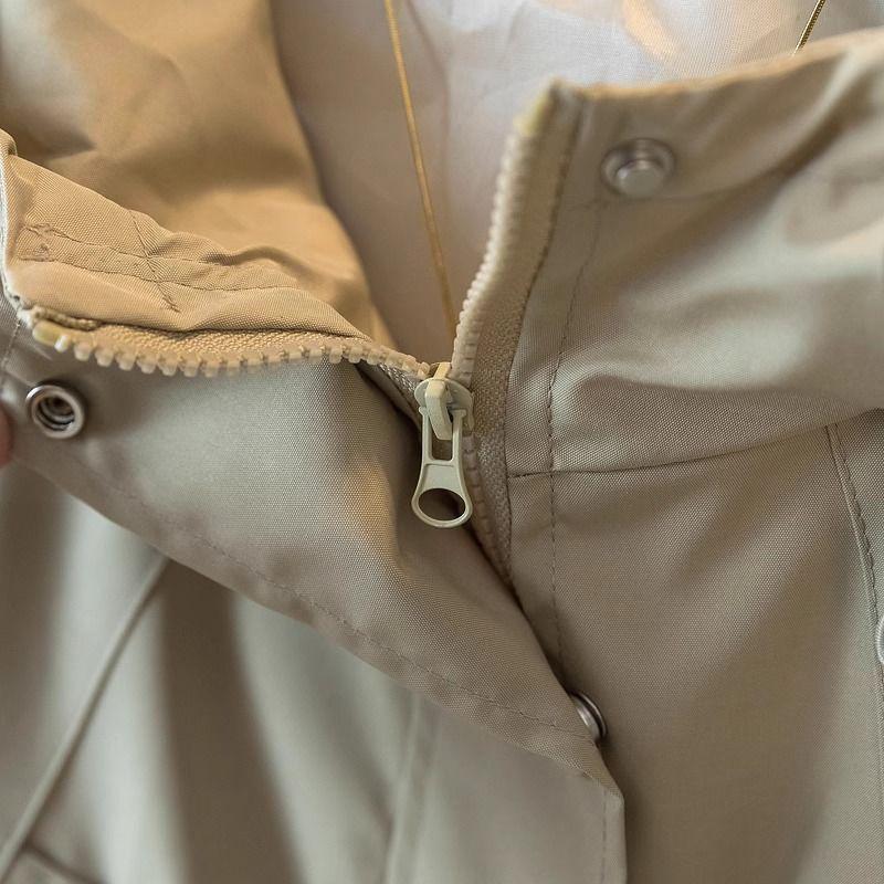 Plus Size 300 Jin Women's Hooded Windbreaker: High-End, Loose, Windproof Baseball Jacket for Spring/Autumn