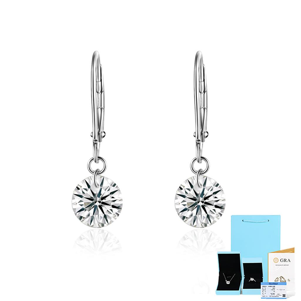 S925 Silver Earrings Moissanite Stud Earrings Jewelry