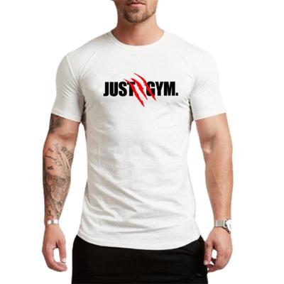 Camiseta esportiva com estampa de letras da moda e bonita, treinamento, fitness, lazer, manga curta