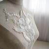 Ivory White Embroidered Lace Flower Handmade Diy Lace Accessories Wedding Dress Fabric Clothes Decoration Material Soft