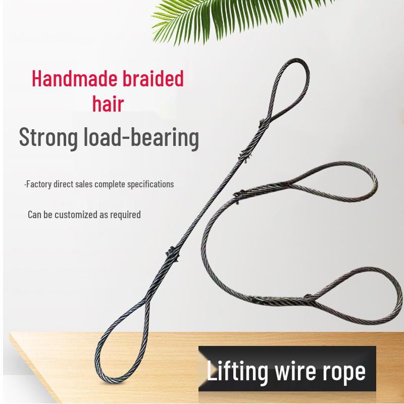 

Hand-Woven Steel Wire Rope with Buckle for Crane, Hoist, Winch, and Slings - Free Shipping 8mm 1m