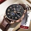 Men's Genuine Leather Waterproof Swiss Quartz Watch