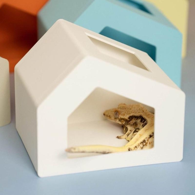 Reptiles Hideout Removable 3D Printing Magnetic Reptile Terrarium Hideout Crested Gecko Lizard Hideouts House Reptile Habitat