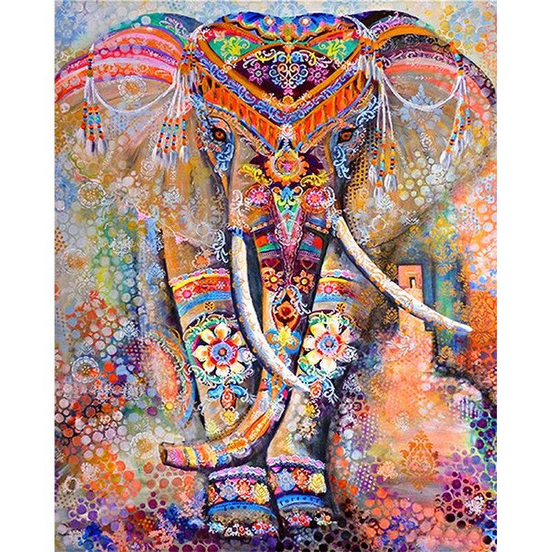 Colour Diamond Full Drill Painting Africa Elephant Cross Stitch Diamond Embroidery Animals 5d Diy Mosaic Decor For Ho