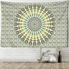 Chartreuse Mandala Tapestry Wall Hanging Abstract Art Bohemian Bedroom Aesthetics Room Decor Background Cloth