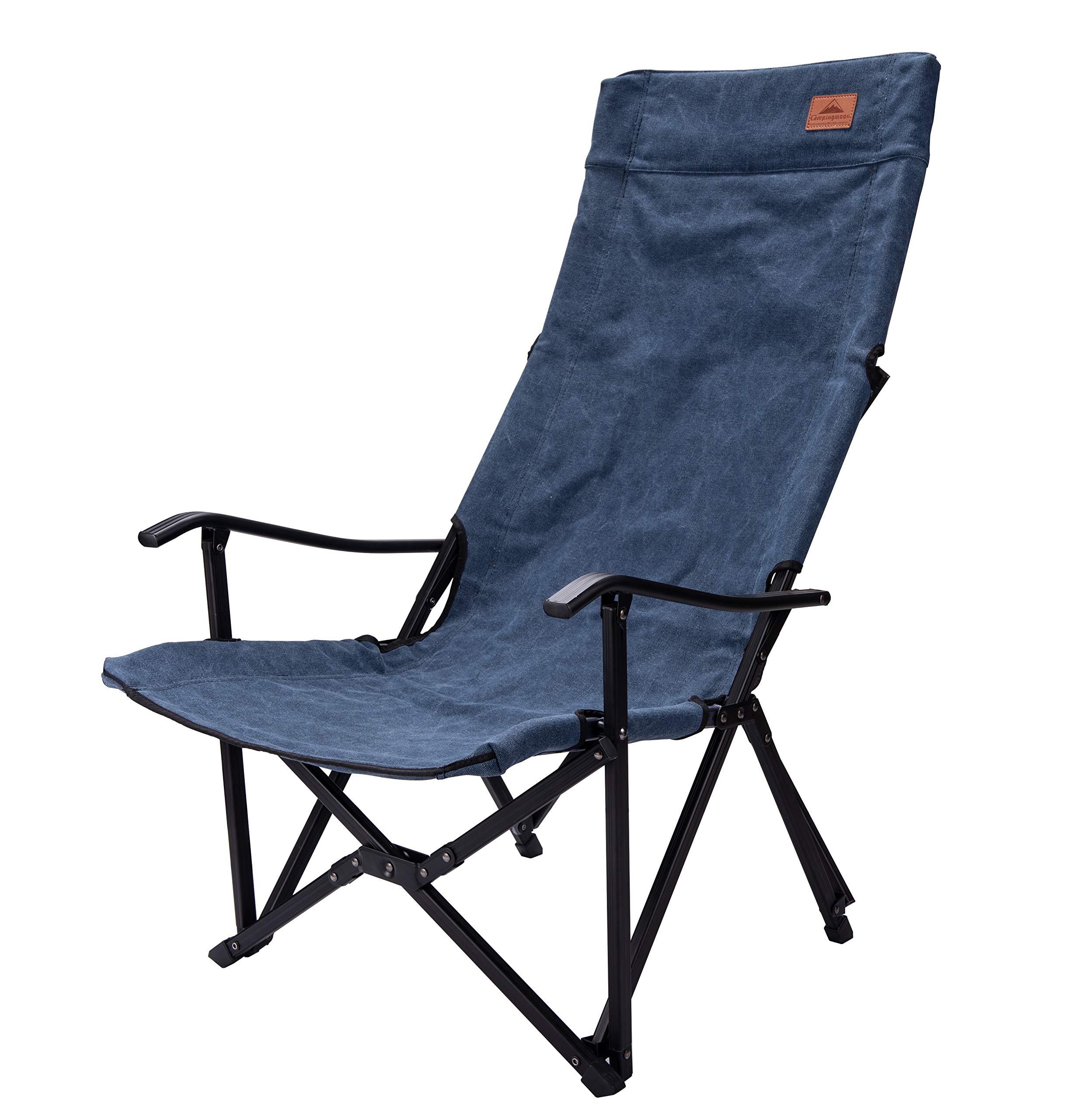 

CAMPING MOON Relax Low Chair Low Style Chair Canvas Fabric Long Size Denim F-1002C-BL
