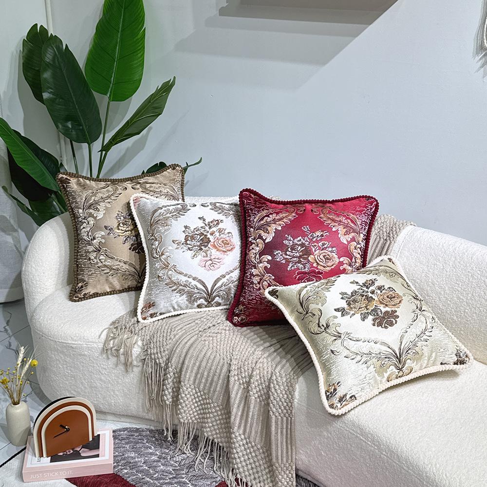 Business Gifts, Souvenirs, Jacquard High-precision Pillows and Lumbar Cushions, American Light Luxury Pillows with Core Embroidery