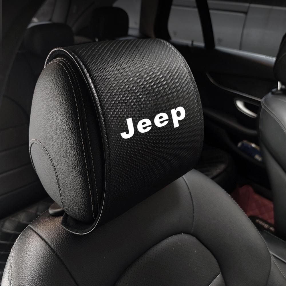 Car Seat Headrest Neck Pillow Soft Protect Cover Accessories For Jeep Renegade Wagoneer Avenger Recon Wrangler Compass Cherokee