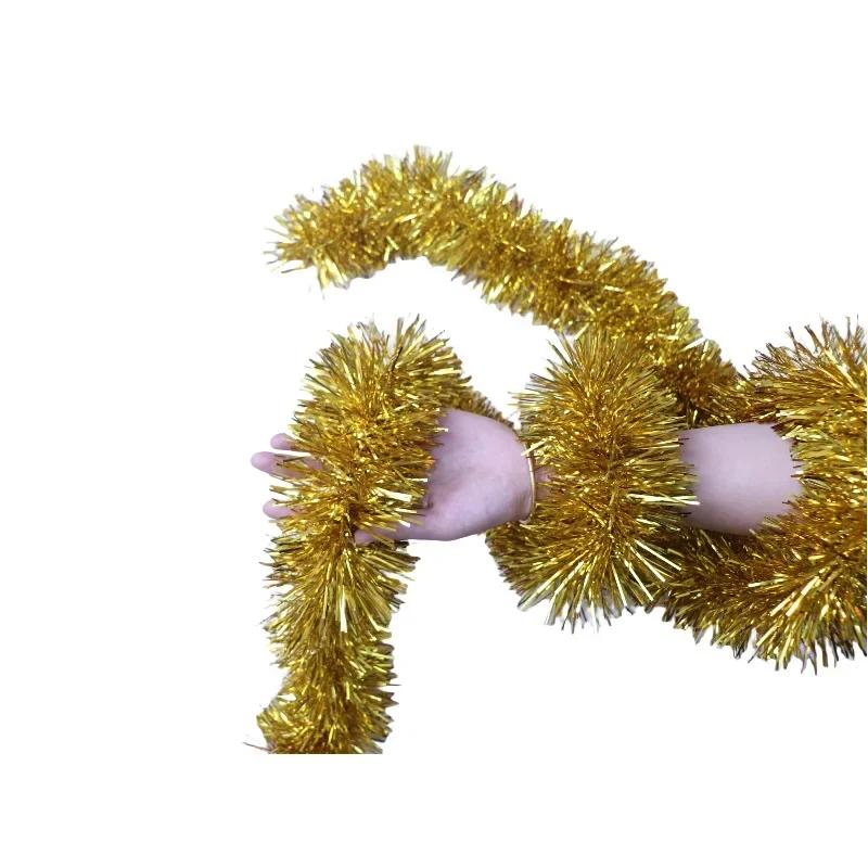 2m Christmas Tinsel Garland Shiny Hanging Garland Ornaments for Christmas Tree Party Supplies Indoor and Outdoor Decoration