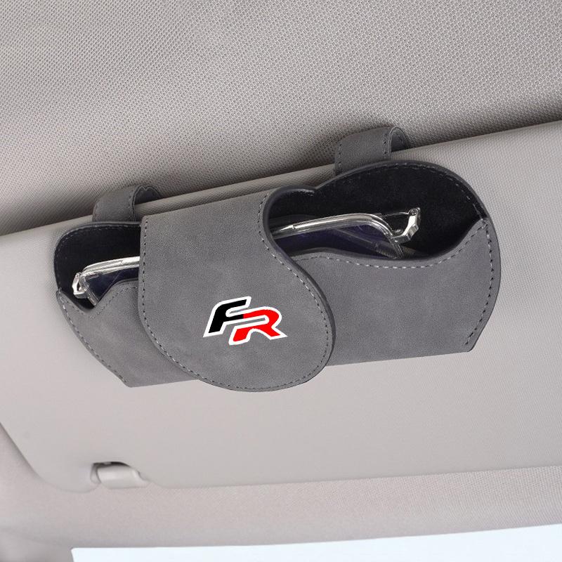 Car Glasses Case Auto Sun Visor Glasses Holder Sunglasses Clip Accessories Storage For Seat FR Leon Ibiza Altea Exe Accessories