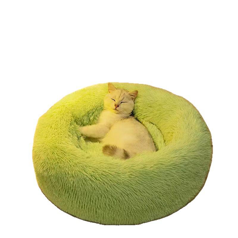Cozy Winter Nest: Plush Enclosed Deep Sleep Bed for Cats and Dogs