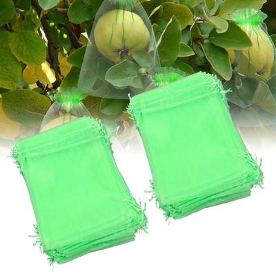 100PCS Fruit Protection Netting Bag Pest Control Anti-Bird Garden Mesh Barrier Bag For Plant Flower Fruit Trees Grow Bags