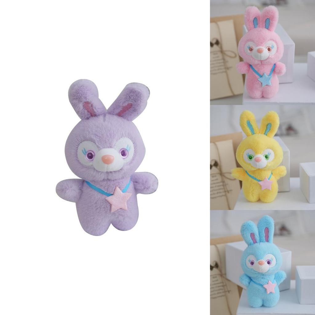 Entzückender Plüschhasen-Schlüsselanhänger mit weichem Fell und PP-Baumwollfüllung für Taschenanhänger