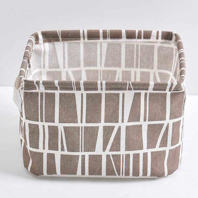 Home Drawer-Type Folding Storage Box Cotton Linen Waterproof Cosmetics Clothing Organizer Basket Balcony Miscellaneous Storage B