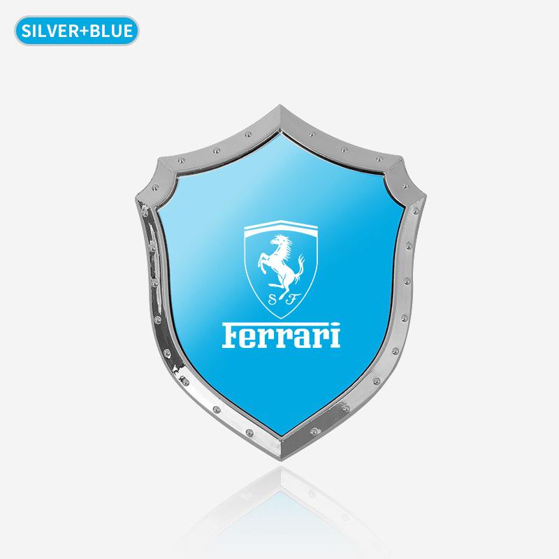 3D shield truck stickers Metal stainless steel truck car accessories for Ferrari F430 Stradale Roma 488 Spider SF90 Portofino F8