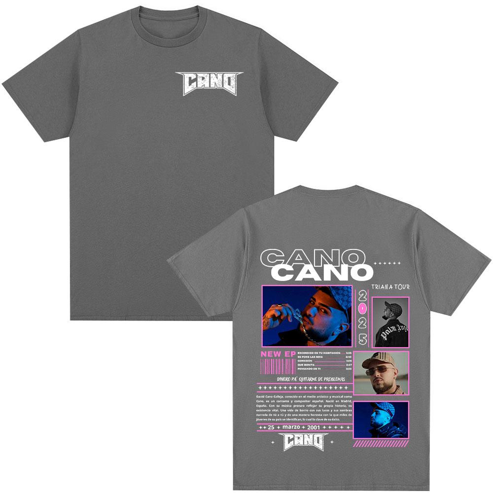 Rapper Cano Triana Tour Merch T-shirts Men Women Fashion Hip Hop Oversized T Shirt Comfort Cotton Casual Short Sleeve T-shirt