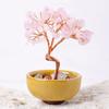 Crystal Gemstones Money Tree Gemstones Tree Natural Stone Tree for Financial Stability and Success, Office Desk Decors