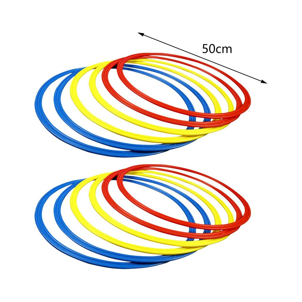 12 Agility Training Rings As And Coordination for Fast Footwork. Made of Wear-resistant PVC.