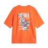 Li Ning Sports Life Collection T Shirt Unisex Vibrant Orange AHSUA63-4