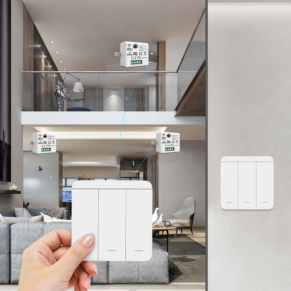 1/2/3Gang Wireless Smart Switch 433MHz Remote Control Switch Wall Panel Switch  Home Automation
