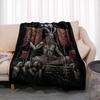 Satan Demon Evil Throw Blanket Bedspread Fleece Flannel Soft Warm Blankets Print Funny Birthday Gift Home Textiles Sofa Decor