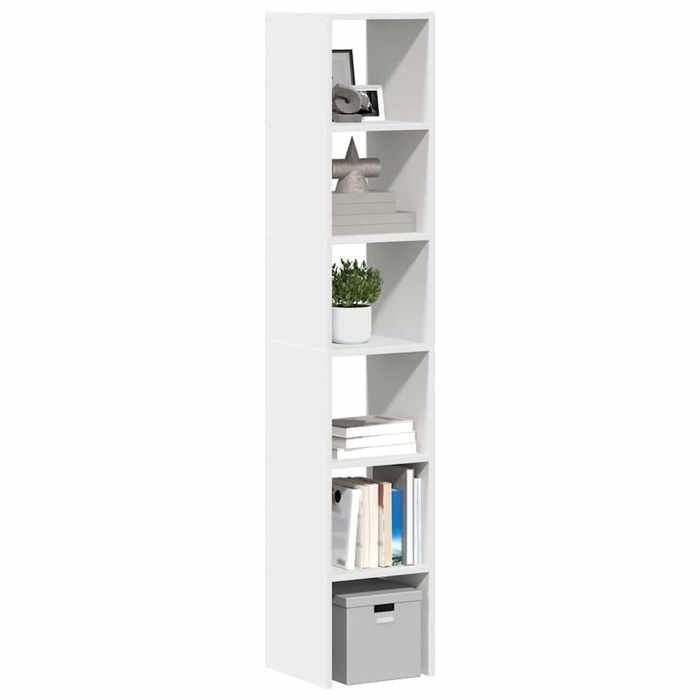 VidaXL Bookcases 2 Pcs Stackable White 30x30x80 Cm Engineered Wood, Shelf, Bookshelf, Book Support, Cabinet 858804