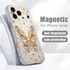 Luxury Colorful Butterfly Pattern Case For iPhone 17 Pro Max Magnetic For Magsafe Hybrid Slim Matte Cover For iPhone 16 15 14 13 Pro Max