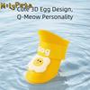 4Pcs/Set Silicone Pet Rain Boot Waterproof Anti Slip Sole Puppy Shoes Cartoon Wear Resistance Outdoor Dog Footwear