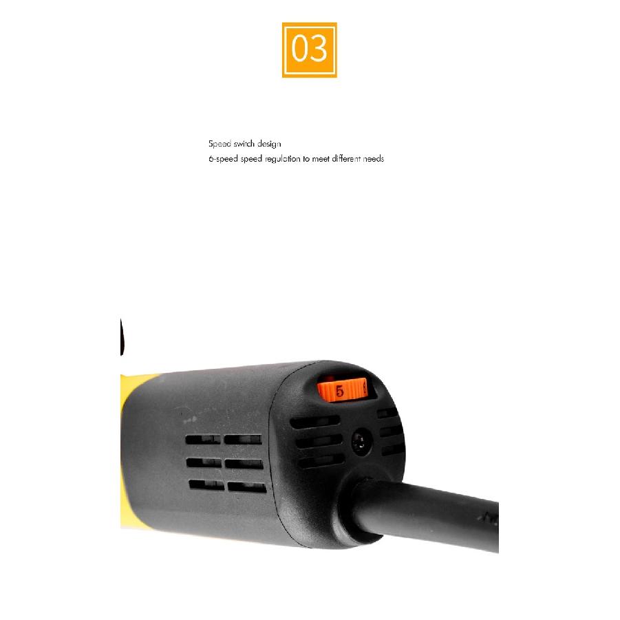 Angle Grinder 1050W 125mm Multifunctional Power Electric Tool 6 Gears Adjustable Cutting Machine Polishing Machine
