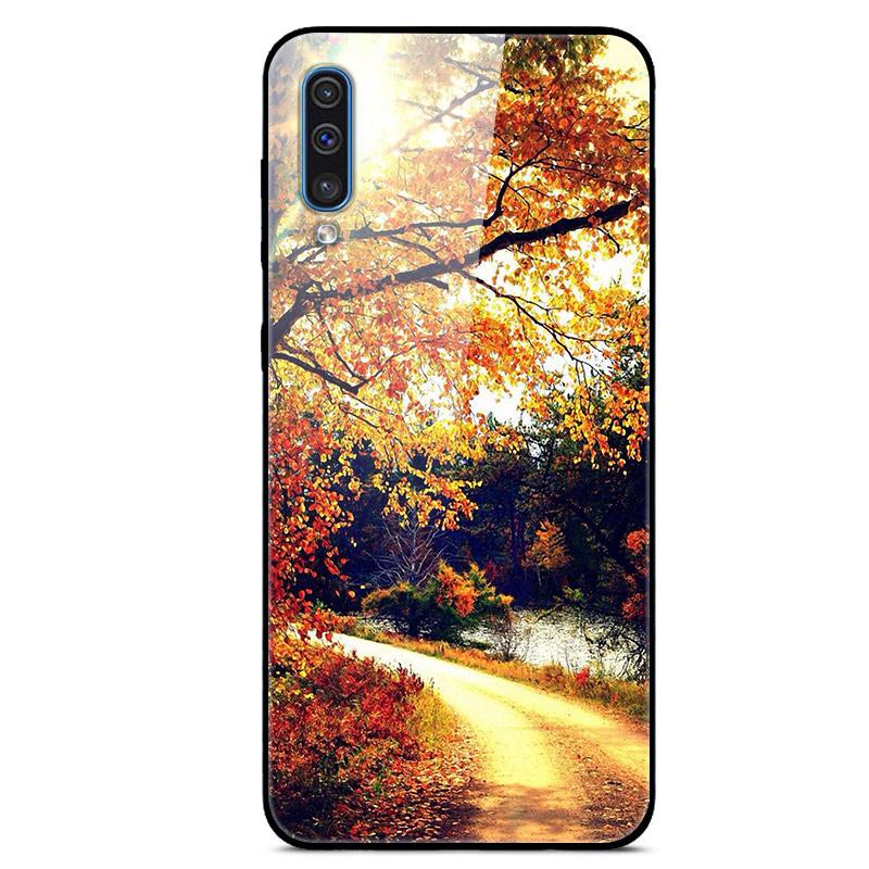 For Samsung A50 Case A51 Tempered Glass Planet Space Cover Glass Back Case for Samsung Galaxy A50S A51 A50 A 50 Fundas Coque
