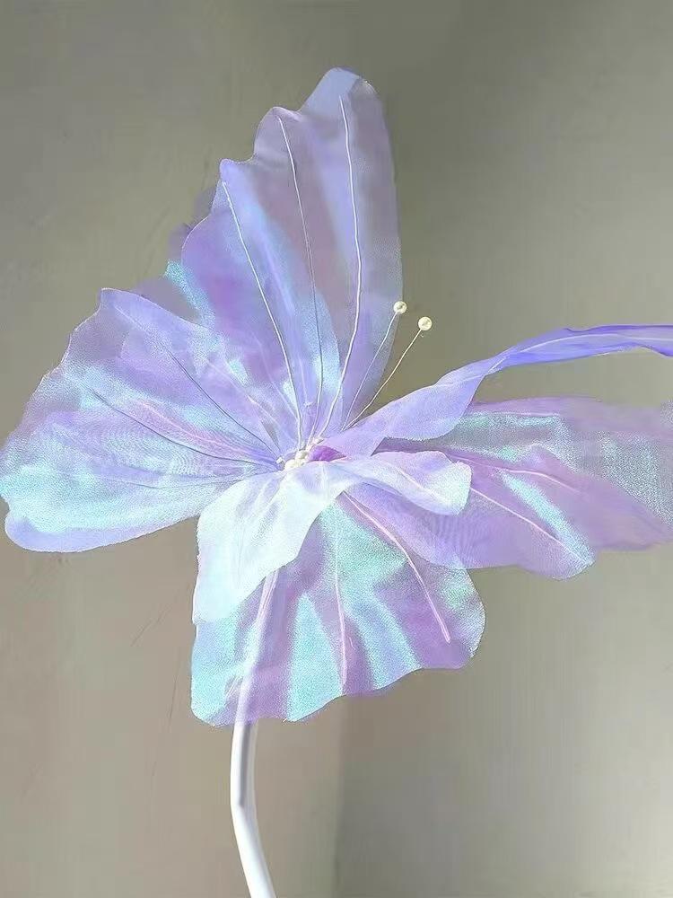 Silk Iridescent Butterfly Wedding Art Installation & Photo Prop