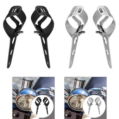 Professional Motorcycle Headlight Mounting Clamp Steel Construction Universal Front Fork Bracket Heavy Duty Holder for 35mm-48mm