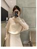 Elegant Autumn/Winter Knit Top & Long Skirt Set - Women's Fashion Two-Piece