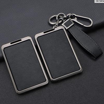 Capa de Couro Metálica de Alta Qualidade para Tesla Model 3 Model Y Protetor de Cartão de Chave de Partida do Carro Capa para Chaveiro Acessórios Automotivos