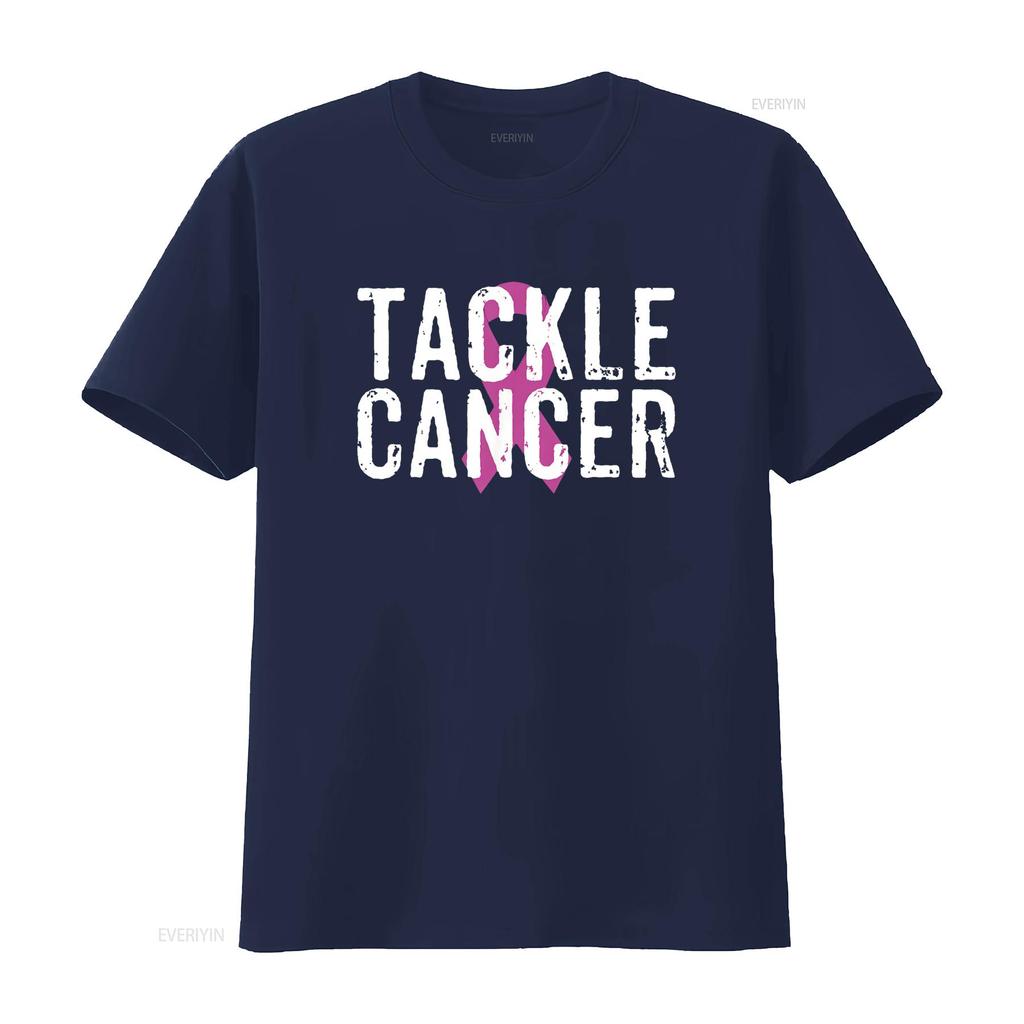Breast Cancer T Shirt For Women Tackle Awareness Black 2X Large vintage Washed streetwear Stylish homme Slightly Breathable