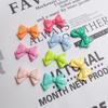 Colorful Bowknot Resin Cabochon Flatback Fit Phone Decoration Parts DIY Hair Bows Accessories Scrapbooking Craft