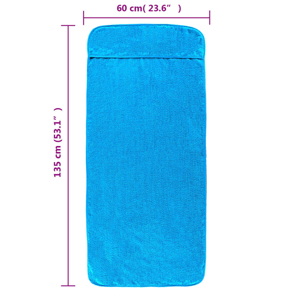 Vidaxl Ręczniki Plażowe, 4 Szt., Turkusowe, 60X135 Cm, 400 G/M²