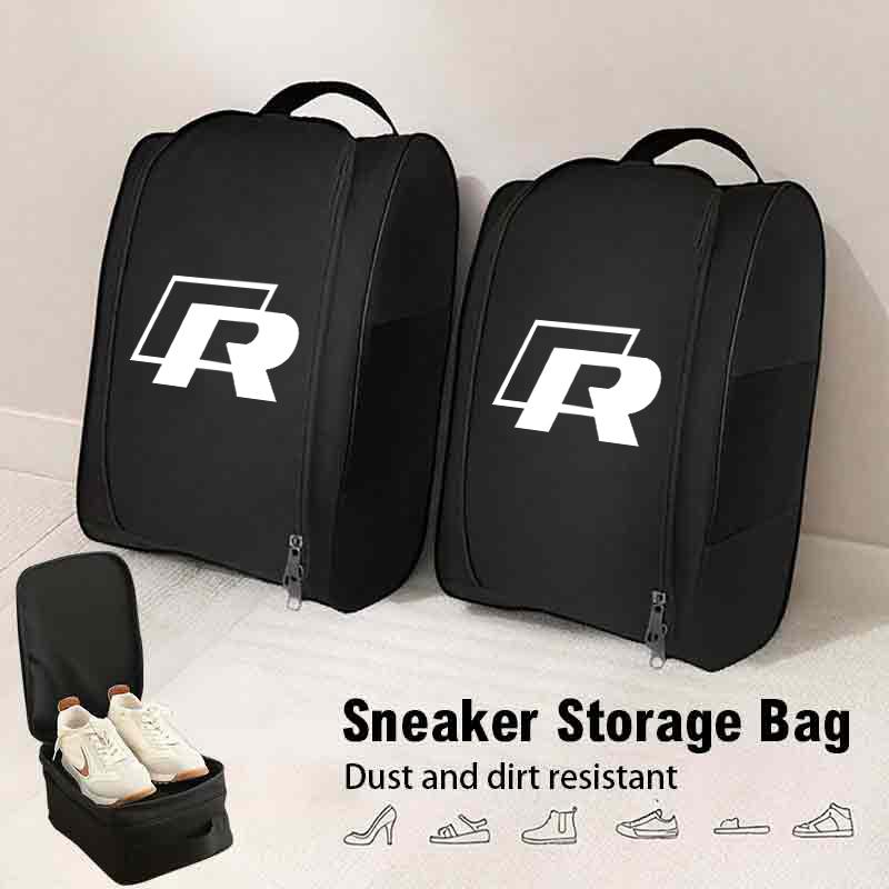abcd1 Car Shoe Storage Bag Sneakers Organizer Foldable Travel Accessories For Volkswagen VW R Passat Golf Tiguan Polo Scirocco Jetta